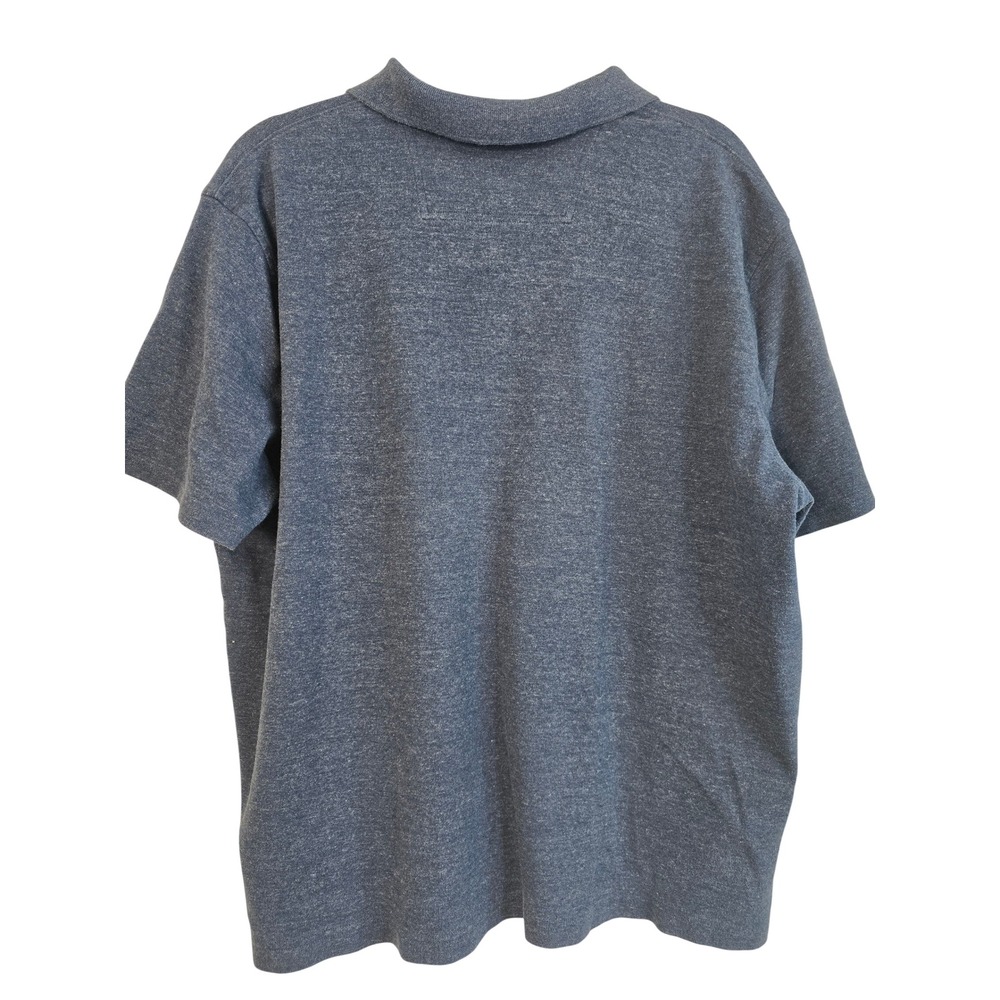 LL Bean Mens XL Blue Heathered 100% Cotton Traditional Fit Polo Shirt 298625 - Picture 6 of 8